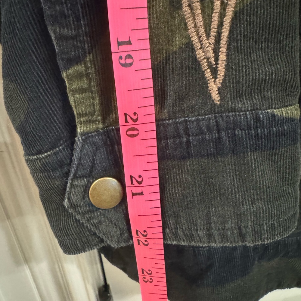 Johnny Was Chord Camo Lace Miloqui Camouflage Corduroy button down Jacket small - Picture 2 of 9